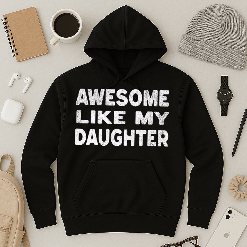Awesome Like My Daughter Funny Fathers Day Gift Dad  Hoodie