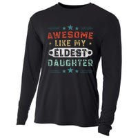 Awesome Like My Eldest Daughter Retro Funny Fathers Day Cooling Performance Long Sleeve Crew