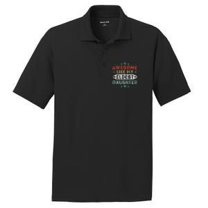 Awesome Like My Eldest Daughter Retro Funny Fathers Day PosiCharge RacerMesh Polo