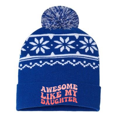 Awesome Like My Daughter Fathers Perfect Dad Gift USA-Made Snowflake Beanie