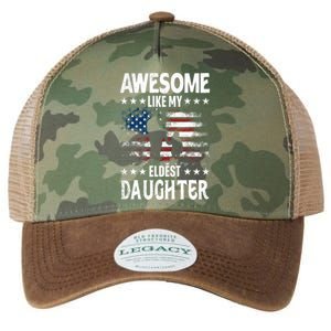 Awesome Like My Eldest Daughter Retro Usa Flag Fathers Day Legacy Tie Dye Trucker Hat