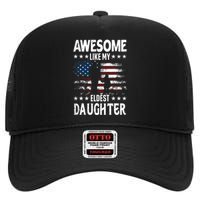 Awesome Like My Eldest Daughter Retro Usa Flag Fathers Day High Crown Mesh Back Trucker Hat