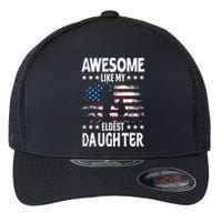 Awesome Like My Eldest Daughter Retro Usa Flag Fathers Day Flexfit Unipanel Trucker Cap