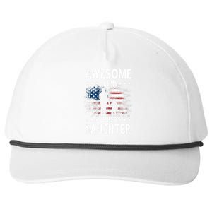 Awesome Like My Eldest Daughter Retro Usa Flag Fathers Day Snapback Five-Panel Rope Hat