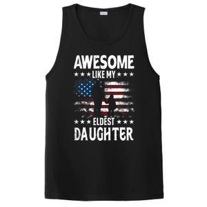 Awesome Like My Eldest Daughter Retro Usa Flag Fathers Day PosiCharge Competitor Tank