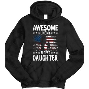 Awesome Like My Eldest Daughter Retro Usa Flag Fathers Day Tie Dye Hoodie