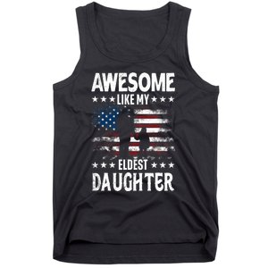 Awesome Like My Eldest Daughter Retro Usa Flag Fathers Day Tank Top