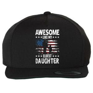 Awesome Like My Eldest Daughter Retro Usa Flag Fathers Day Wool Snapback Cap