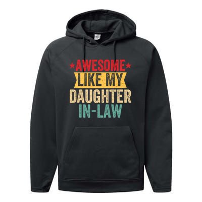 Awesome Like My Daughter In Law Family Lovers Performance Fleece Hoodie