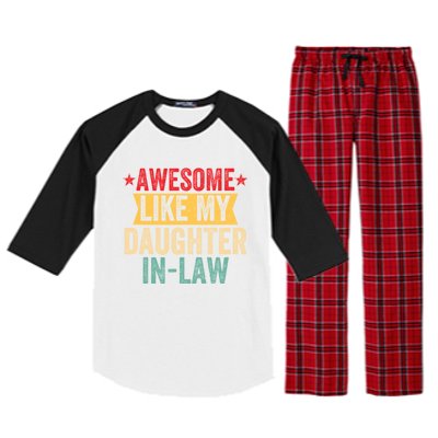 Awesome Like My Daughter In Law Family Lovers Raglan Sleeve Pajama Set