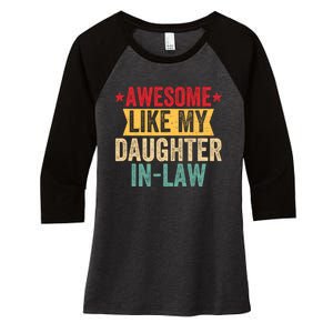 Awesome Like My Daughter In Law Family Lovers Women's Tri-Blend 3/4-Sleeve Raglan Shirt