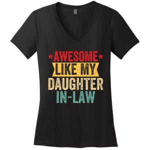 Awesome Like My Daughter In Law Family Lovers Women's V-Neck T-Shirt