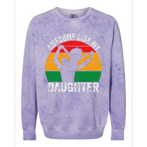 Awesome Like My Daughter Juneteenth Black Melanin African Colorblast Crewneck Sweatshirt