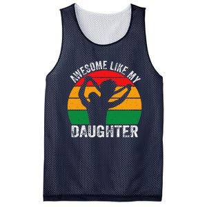 Awesome Like My Daughter Juneteenth Black Melanin African Mesh Reversible Basketball Jersey Tank