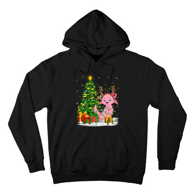 Axolotl Lover Matching Xmas Lighting Axolotl Christmas Hoodie