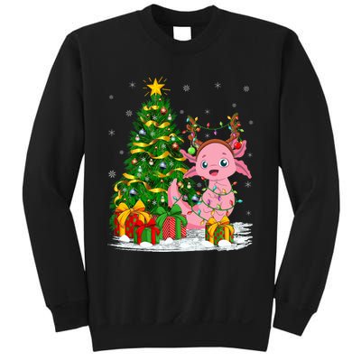 Axolotl Lover Matching Xmas Lighting Axolotl Christmas Sweatshirt