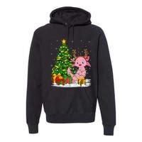 Axolotl Lover Matching Xmas Lighting Axolotl Christmas Premium Hoodie