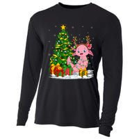 Axolotl Lover Matching Xmas Lighting Axolotl Christmas Cooling Performance Long Sleeve Crew