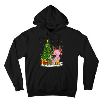 Axolotl Lover Matching Xmas Lighting Axolotl Christmas Tall Hoodie