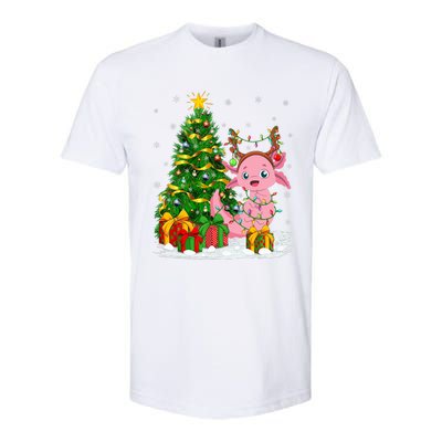 Axolotl Lover Matching Xmas Lighting Axolotl Christmas Softstyle® CVC T-Shirt