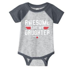 Awesome Like My Daughter Funny Dad Birthday Father's Day Infant Baby Jersey Bodysuit