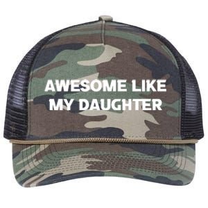 Awesome Like My Daughter | Fathers Dad Gift Gift From Daughter To Dad Retro Rope Trucker Hat Cap