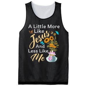 A Little More Like Jesus A Little Less Like Me For Women Mesh Reversible Basketball Jersey Tank