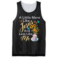 A Little More Like Jesus A Little Less Like Me For Women Mesh Reversible Basketball Jersey Tank