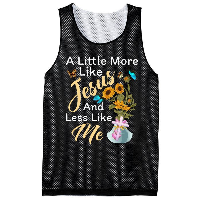 A Little More Like Jesus A Little Less Like Me For Women Mesh Reversible Basketball Jersey Tank