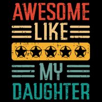 Awesome Like My Daughter Fathers Day Retro Dad Papa Dada Flexfit Unipanel Trucker Cap