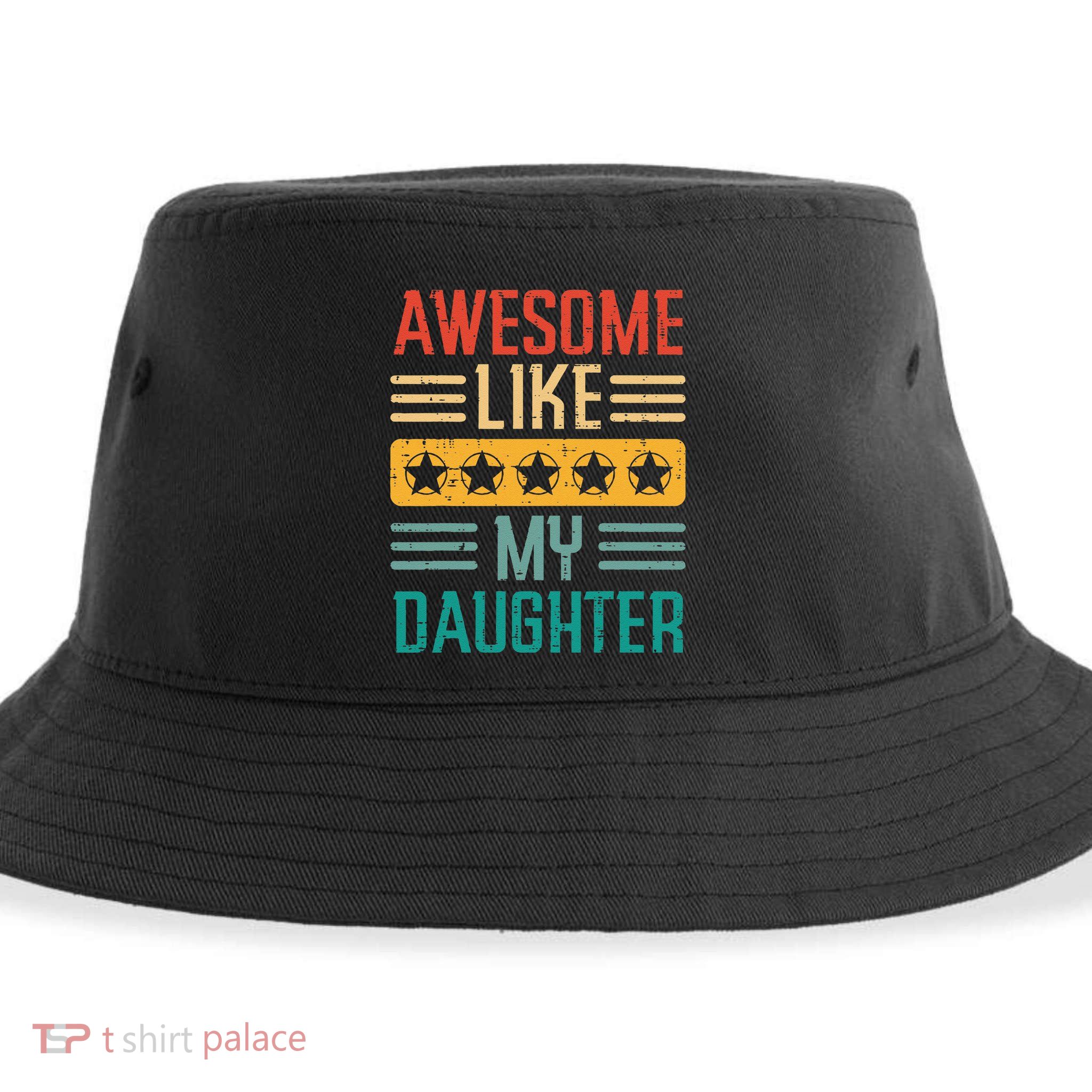 Awesome Like My Daughter Fathers Day Retro Dad Papa Dada Sustainable Bucket Hat