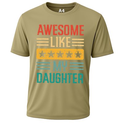 Awesome Like My Daughter Fathers Day Retro Dad Papa Dada Performance Shirt