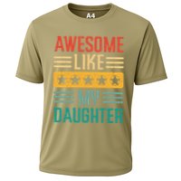 Awesome Like My Daughter Fathers Day Retro Dad Papa Dada Cooling Performance Crew T-Shirt