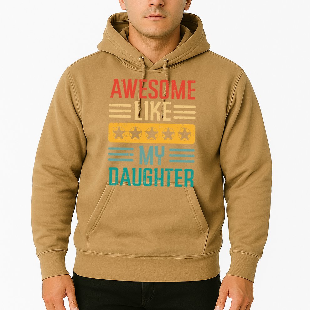 Awesome Like My Daughter Fathers Day Retro Dad Papa Dada Hoodie