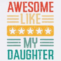 Awesome Like My Daughter Fathers Day Retro Dad Papa Dada Garment-Dyed Sweatshirt