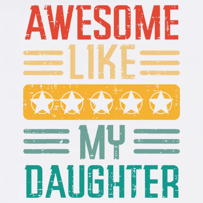 Awesome Like My Daughter Fathers Day Retro Dad Papa Dada Garment-Dyed Sweatshirt