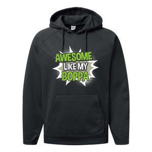 Awesome Like My Boppa Performance Fleece Hoodie