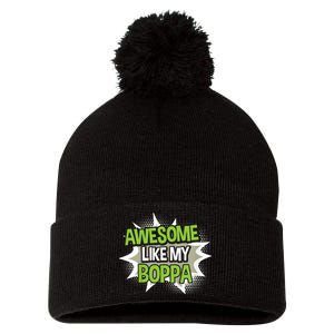 Awesome Like My Boppa Pom Pom 12in Knit Beanie