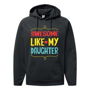 Awesome Like My Daughter Humorous Performance Fleece Hoodie