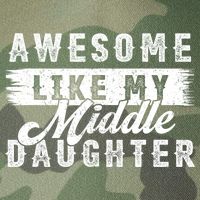 Awesome Like My Middle Daughter Retro Funny Fathers Day Legacy Tie Dye Trucker Hat