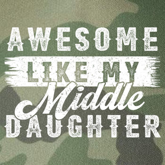 Awesome Like My Middle Daughter Retro Funny Fathers Day Legacy Tie Dye Trucker Hat