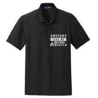 Awesome Like My Middle Daughter Retro Funny Fathers Day Dry Zone Grid Polo