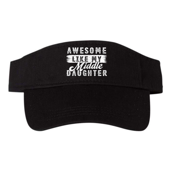Awesome Like My Middle Daughter Retro Funny Fathers Day Visor