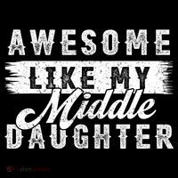 Awesome Like My Middle Daughter Retro Funny Fathers Day Wool Snapback Cap