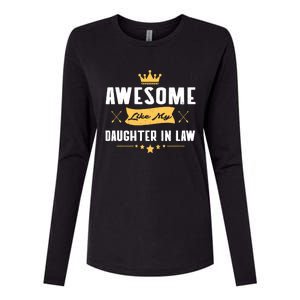 Awesome Like My Daughter In Law FatherS Day Womens Cotton Relaxed Long Sleeve T-Shirt