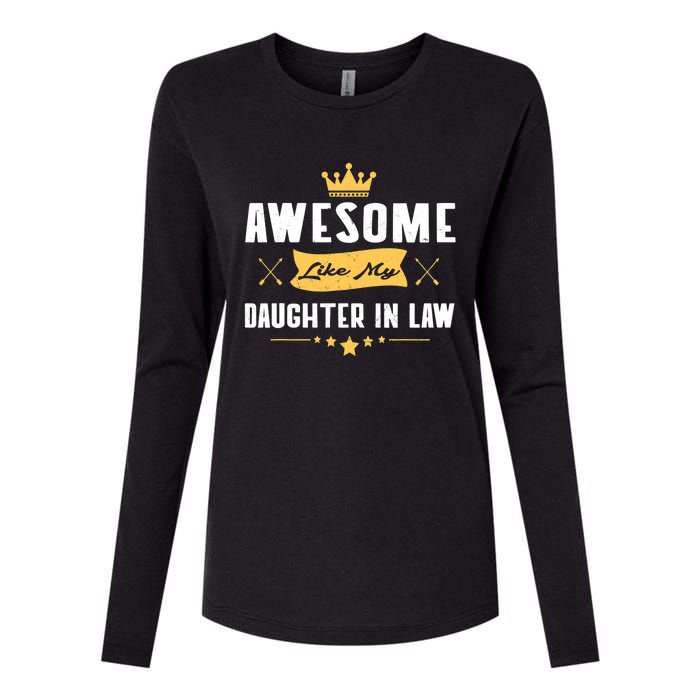 Awesome Like My Daughter In Law FatherS Day Womens Cotton Relaxed Long Sleeve T-Shirt