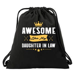 Awesome Like My Daughter In Law FatherS Day Drawstring Bag