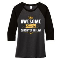 Awesome Like My Daughter In Law FatherS Day Women's Tri-Blend 3/4-Sleeve Raglan Shirt