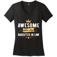 Awesome Like My Daughter In Law FatherS Day Women's V-Neck T-Shirt