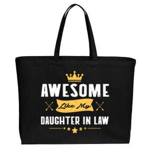 Awesome Like My Daughter In Law FatherS Day Cotton Canvas Jumbo Tote